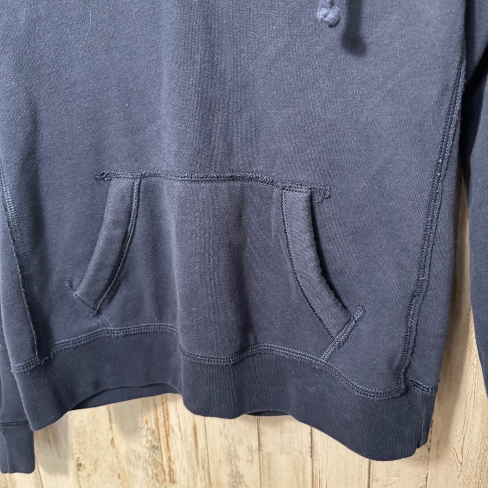 Vintage Y2K Hollister Navy Blue White Embroidered Hoodie Womens Medium - Picture 6 of 7